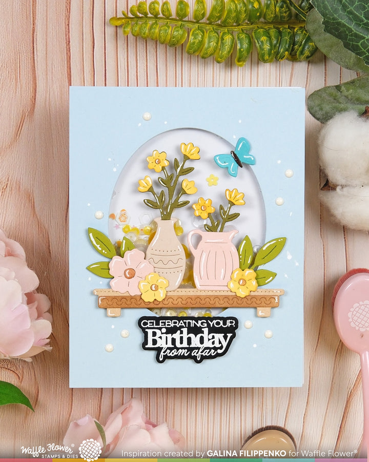 Waffle Flower - Floral Shelf Die