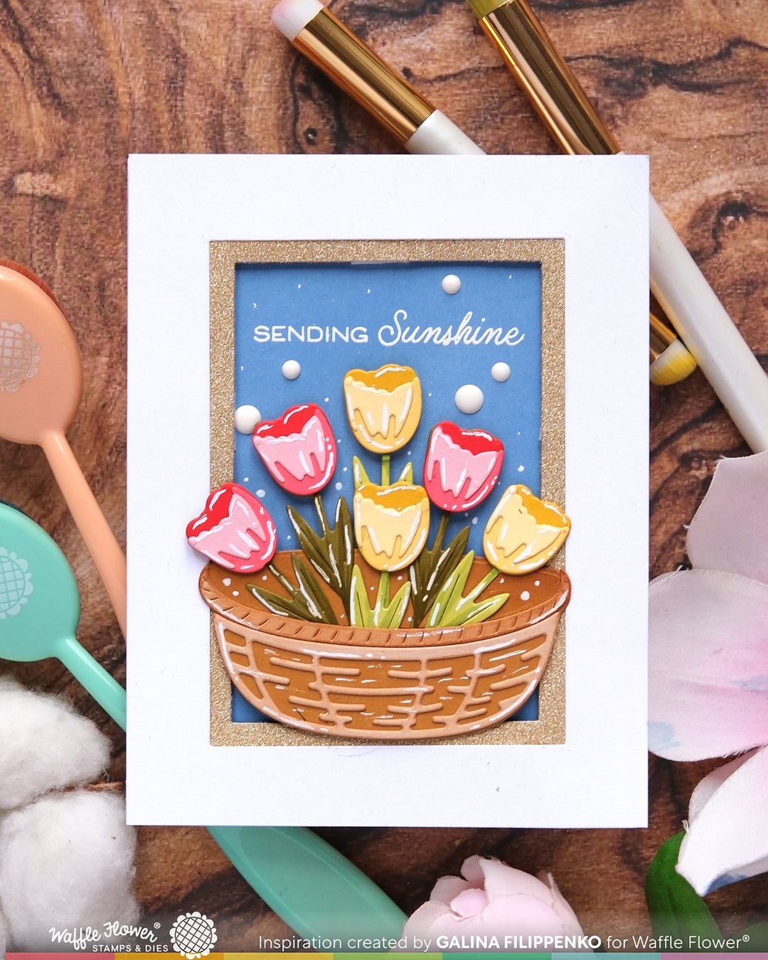 Waffle Flower - Basketful Base Die