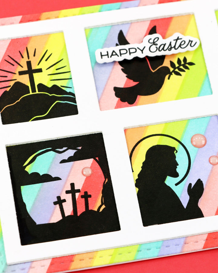 Waffle Flower - Postage Collage Easter Silhouettes Stamp Set