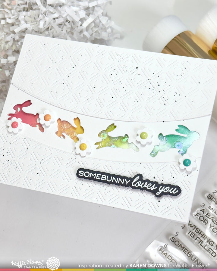 Waffle Flower - Dashed Diamond Texture Die