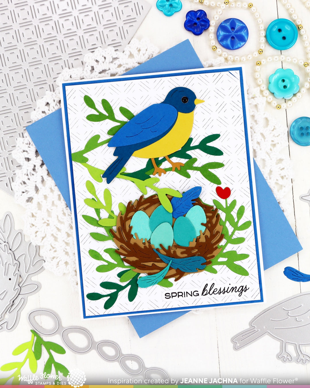 Waffle Flower - Sweet Bluebird Duo Die