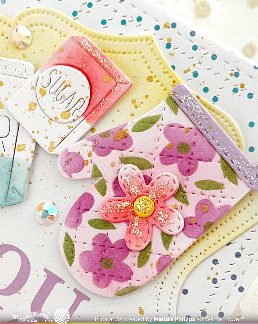 Waffle Flower - Nesting Piercing Fancy Labels Die