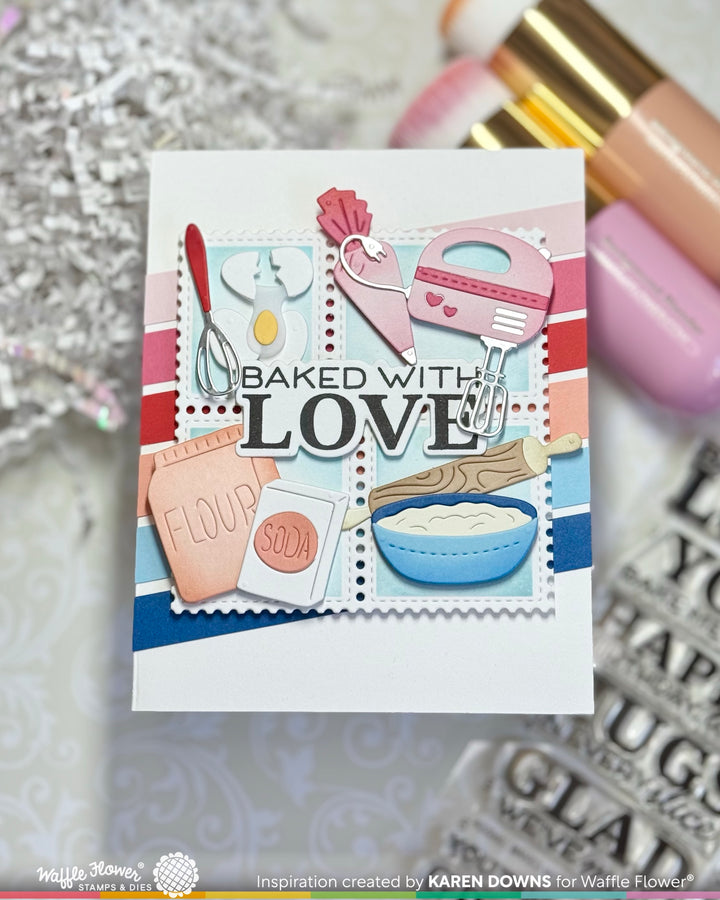 Waffle Flower - Baked with Love Sentiments Combo