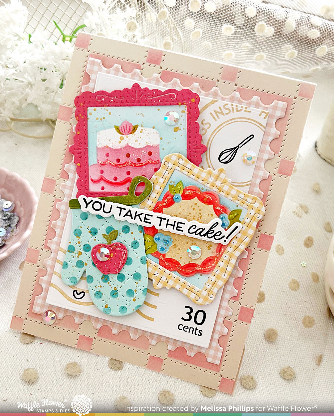 Waffle Flower - Nesting Postage Layers Die
