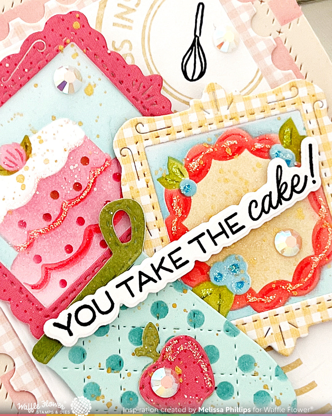 Waffle Flower - Postage Collage Baking Fun Stencil