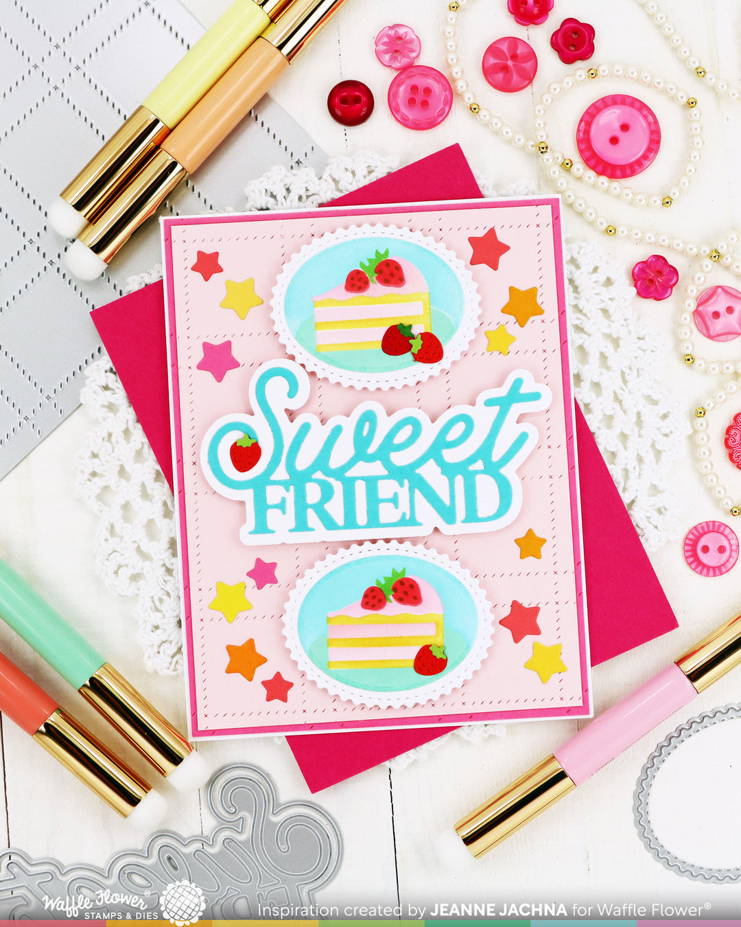 Waffle Flower - Sweet Friend Word Die