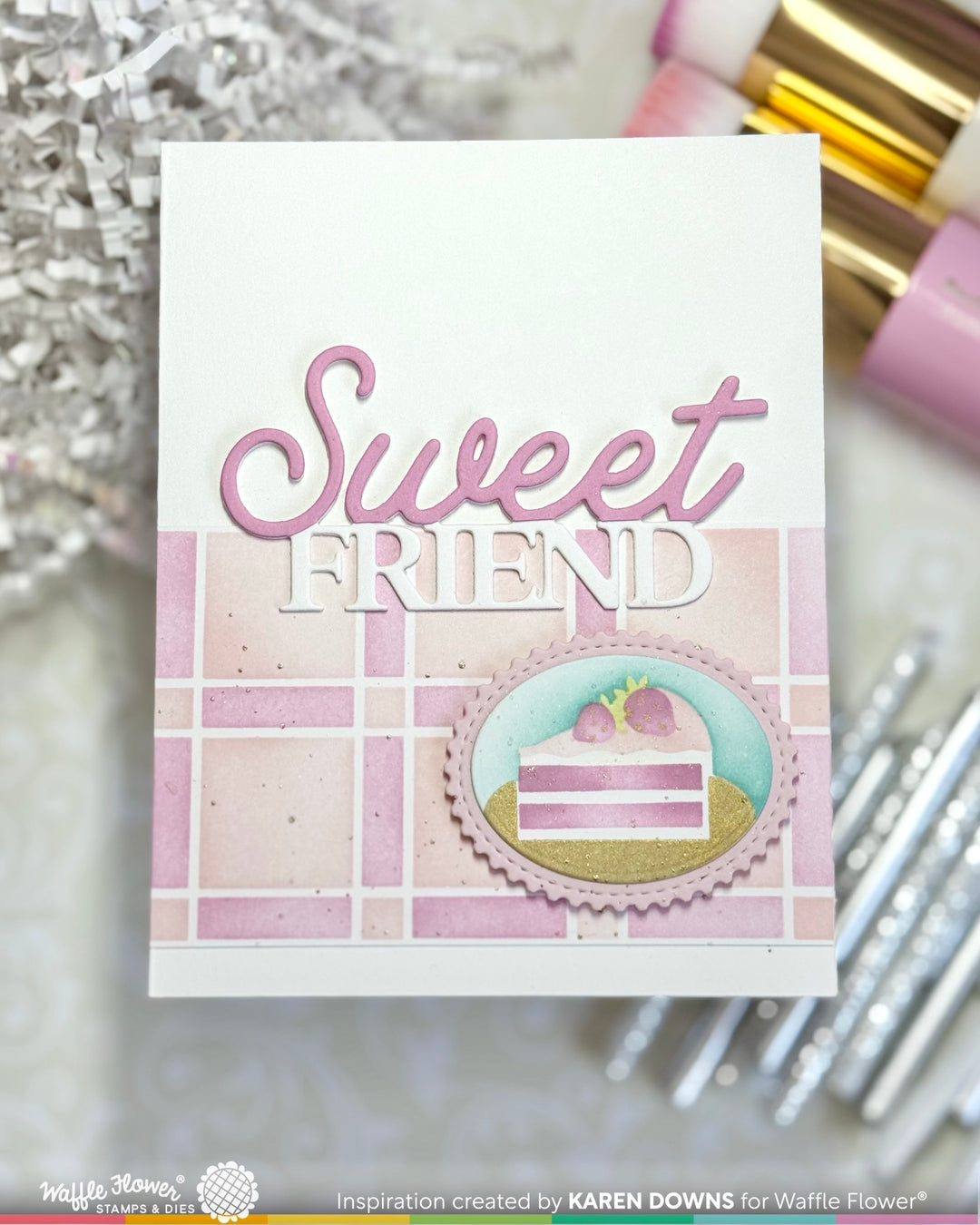 Waffle Flower - Sweet Friend Word Die