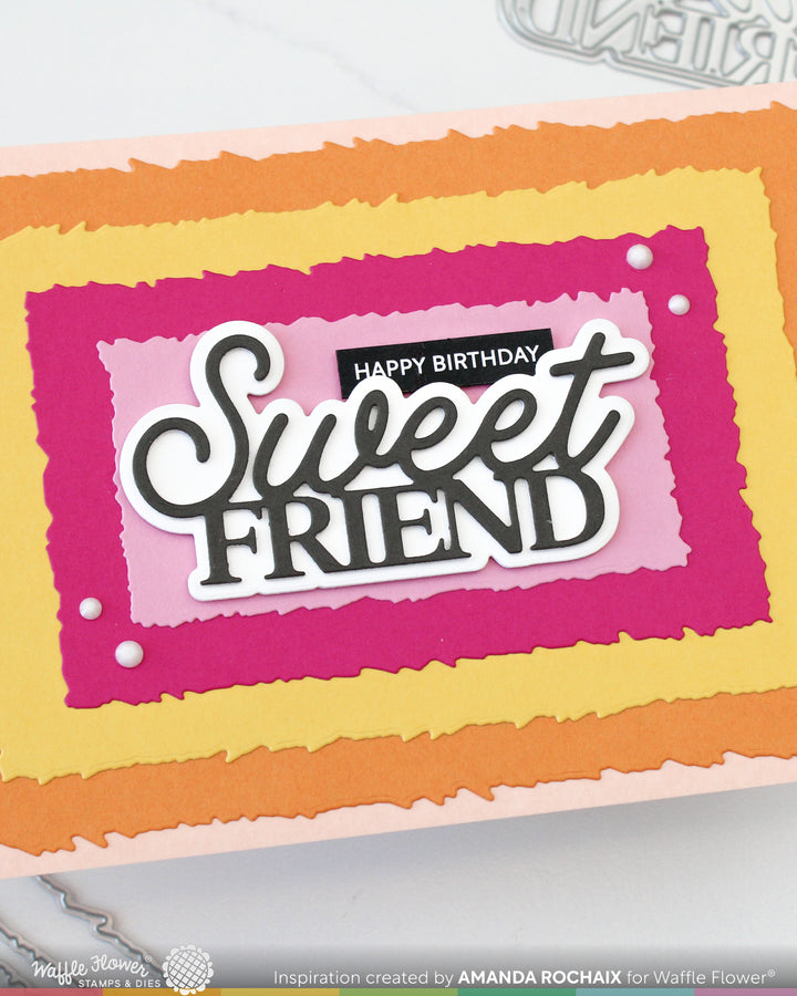 Waffle Flower - A7 Fringe Frames Die