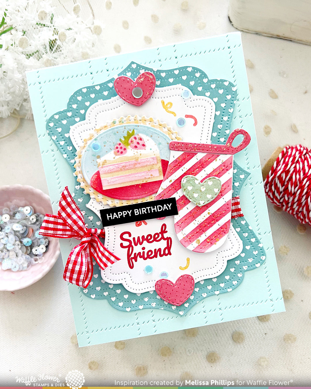 Waffle Flower - Postage Cake Slice Die-n-stencil