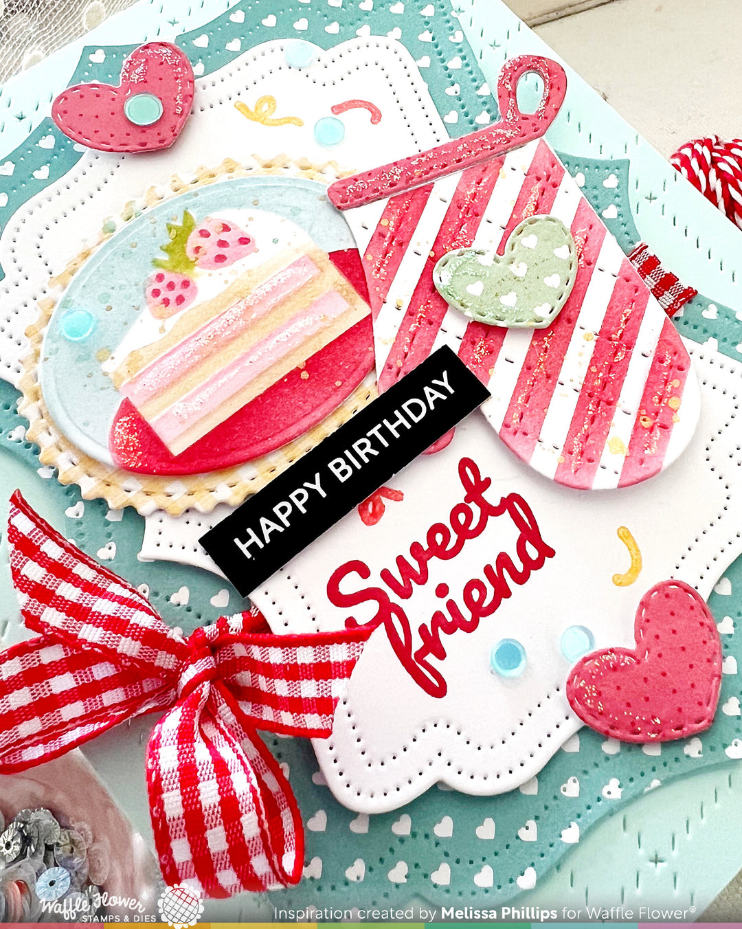 Waffle Flower - Postage Cake Slice Die-n-stencil