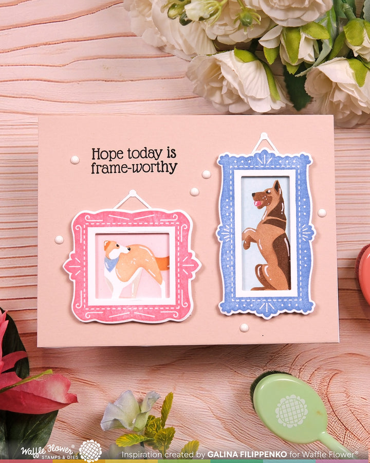 Waffle Flower - Postage Collage Frames Combo