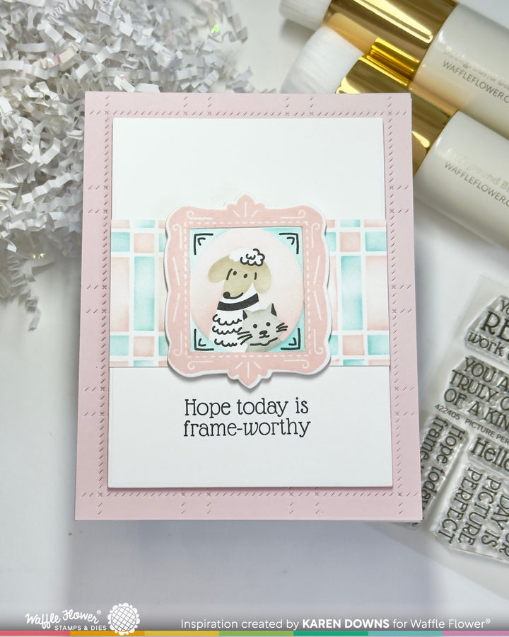 Waffle Flower - Postage Collage Frames Combo