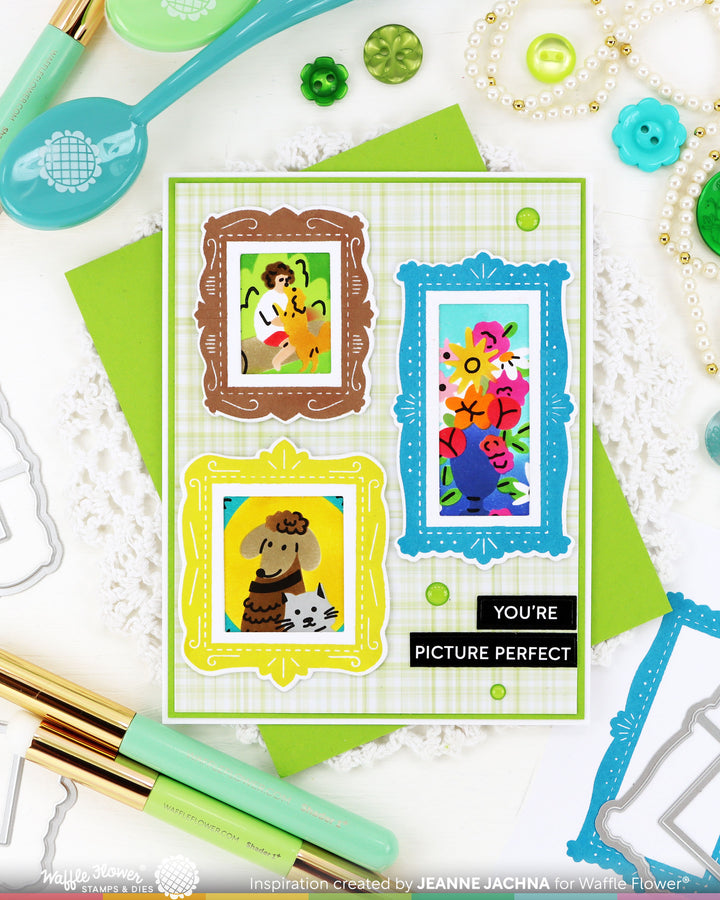 Waffle Flower - Postage Collage Frames Combo