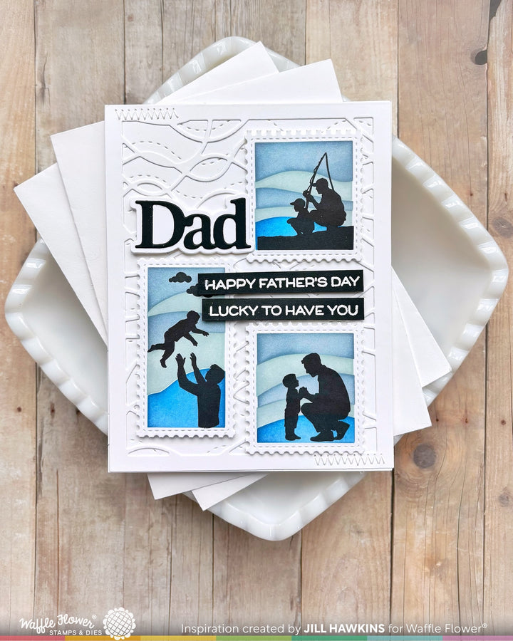 Waffle Flower - Print Dad Word Die