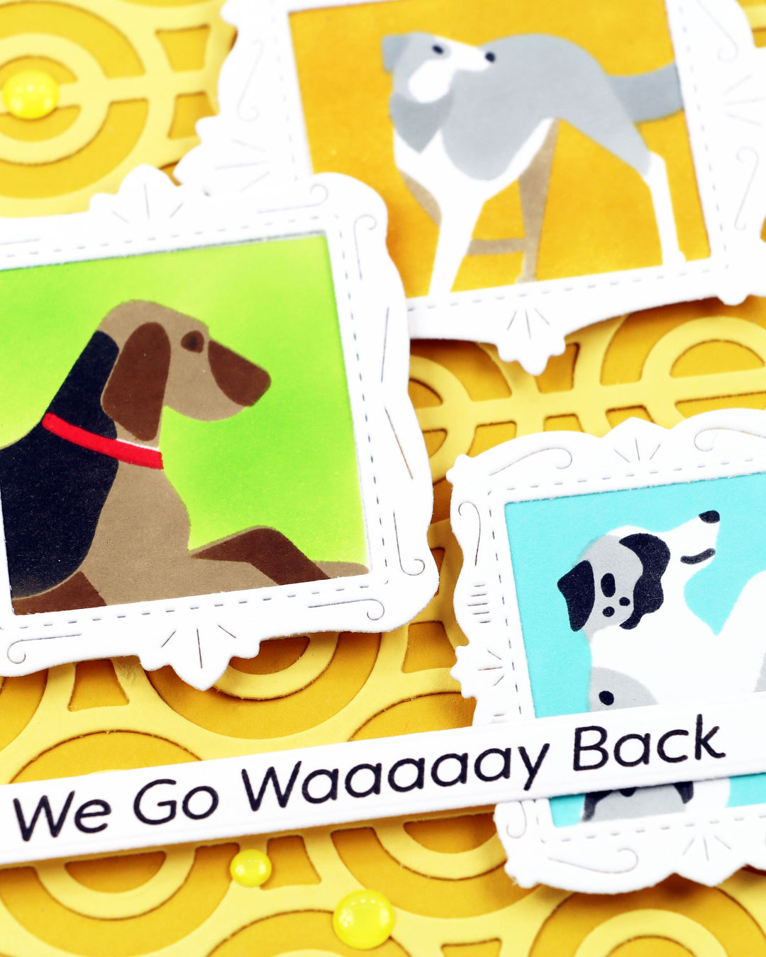 Waffle Flower - Postage Collage Woof Stencil