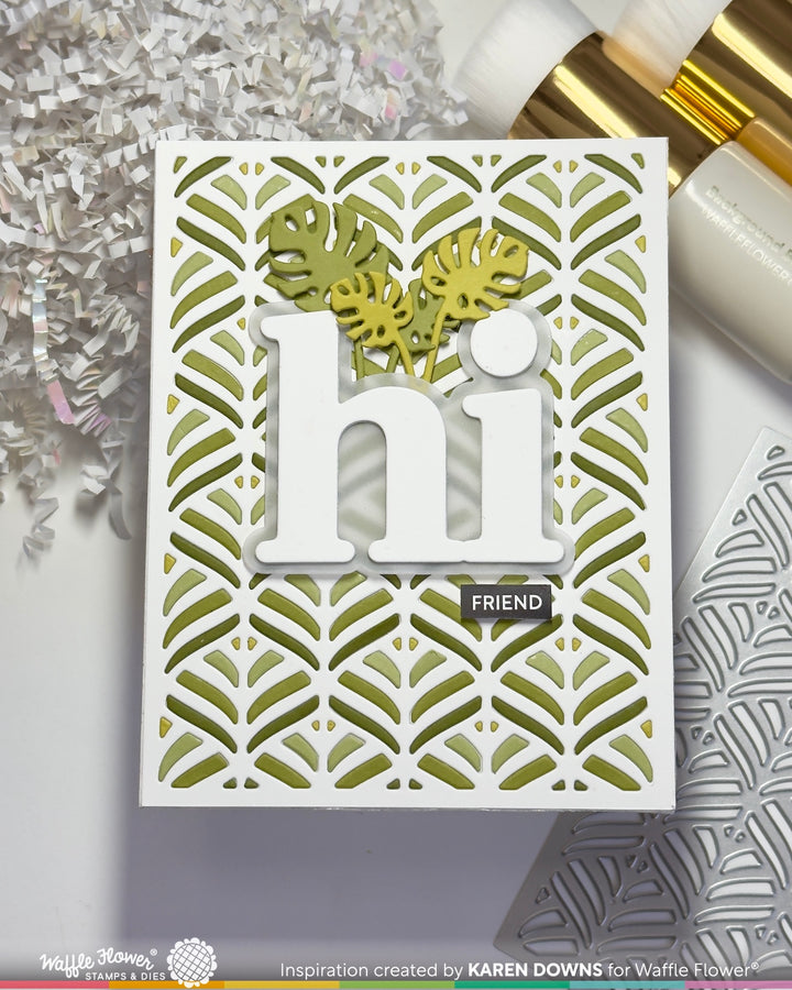 Waffle Flower - Happy Leaves Panel Die