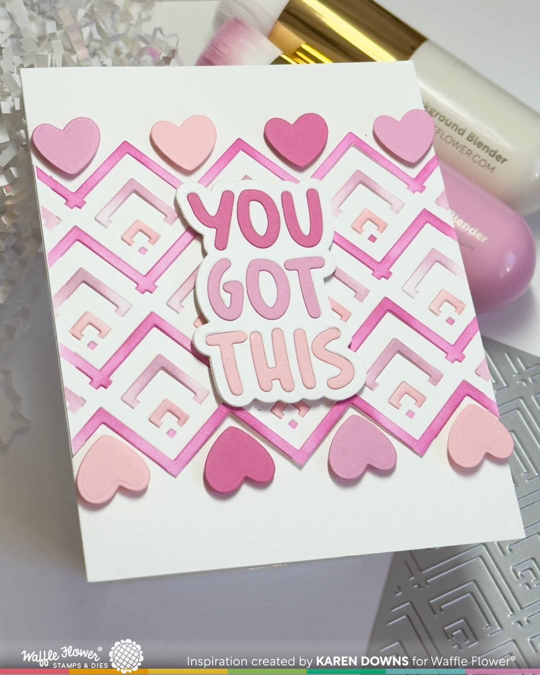 Waffle Flower - Happy Chevrons Texture Die