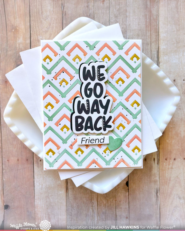 Waffle Flower - Happy Chevrons Texture Die