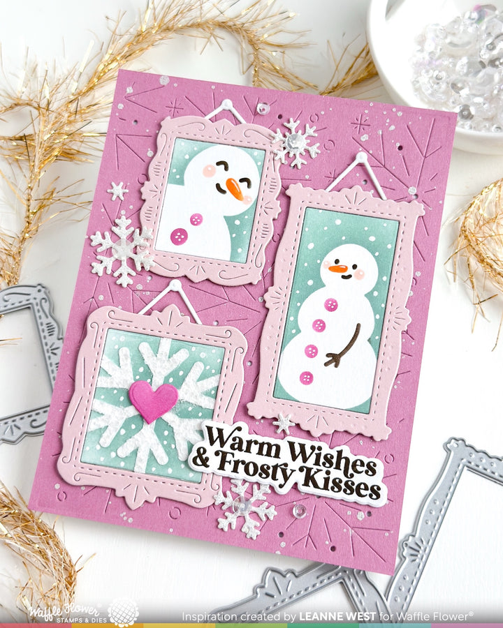 Waffle Flower - Postage Collage Frames Die