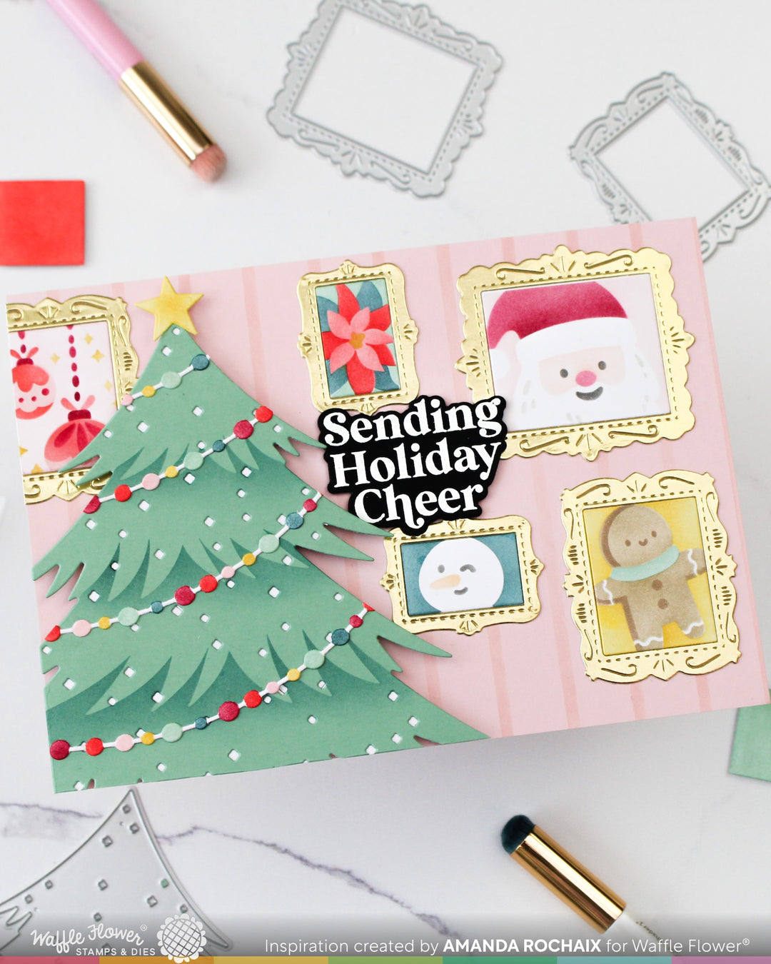 Waffle Flower - Postage Collage Frames Die