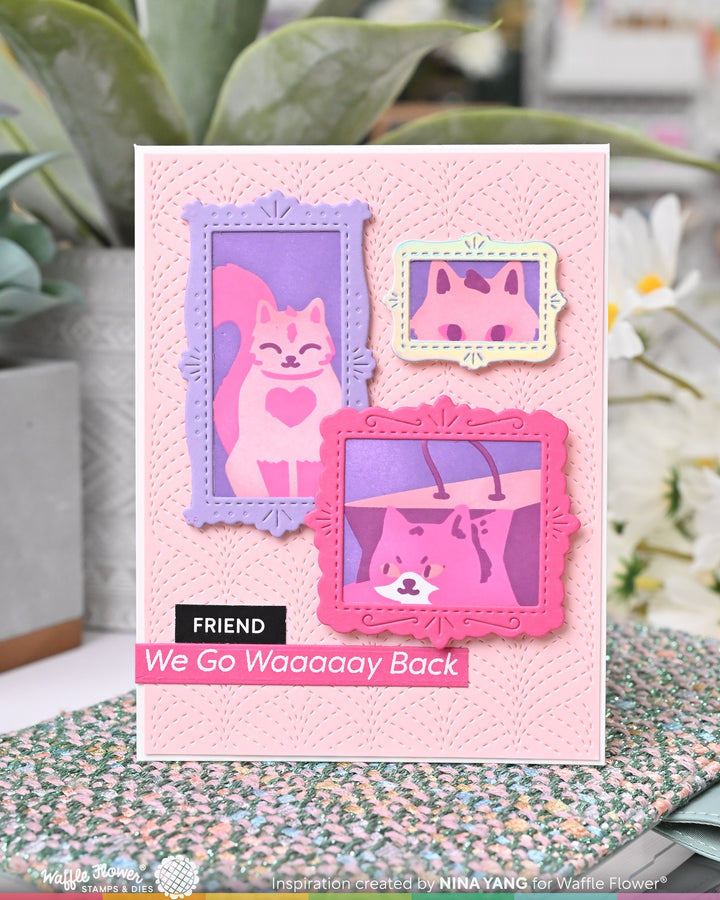 Waffle Flower - Postage Collage Frames Die