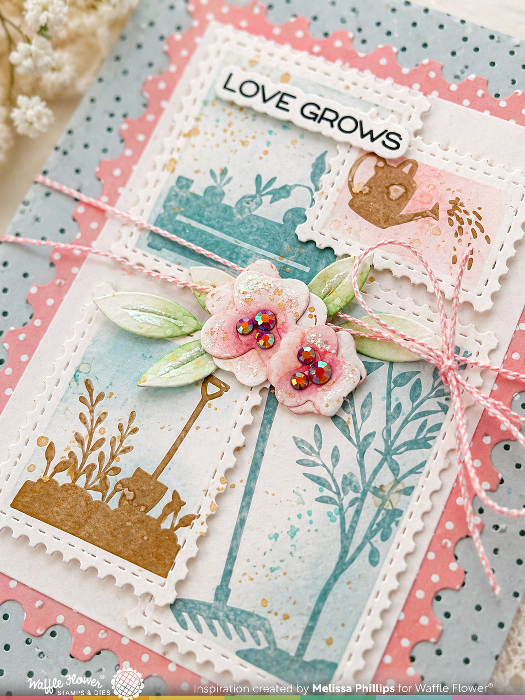 Waffle Flower - Postage Collage Garden Silhouettes Stamp Set