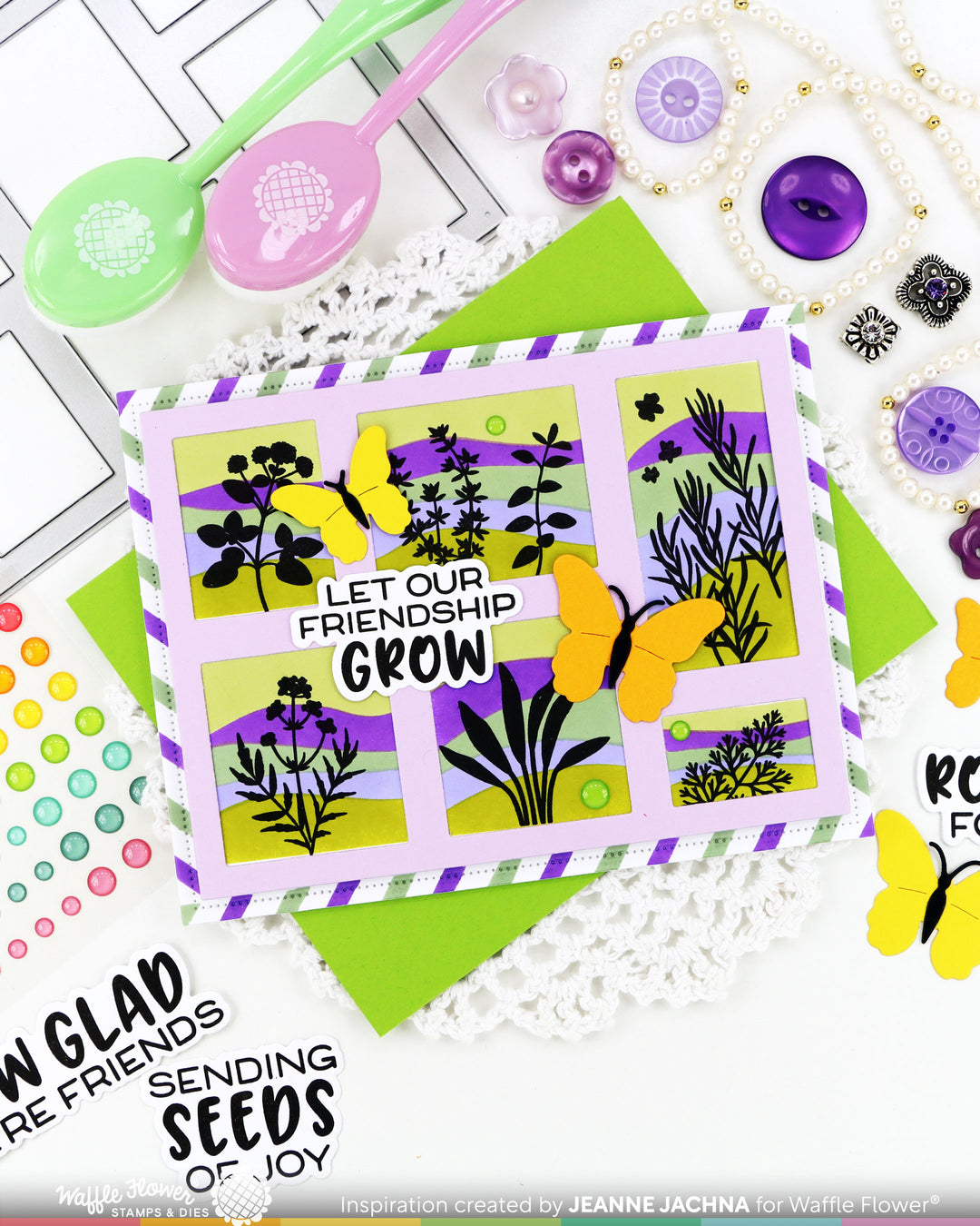 Waffle Flower - Postage Collage Herb Silhouettes Stamp Set