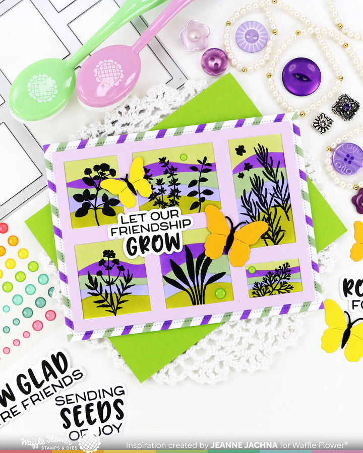 Waffle Flower - Postage Collage Herb Silhouettes Stamp Set