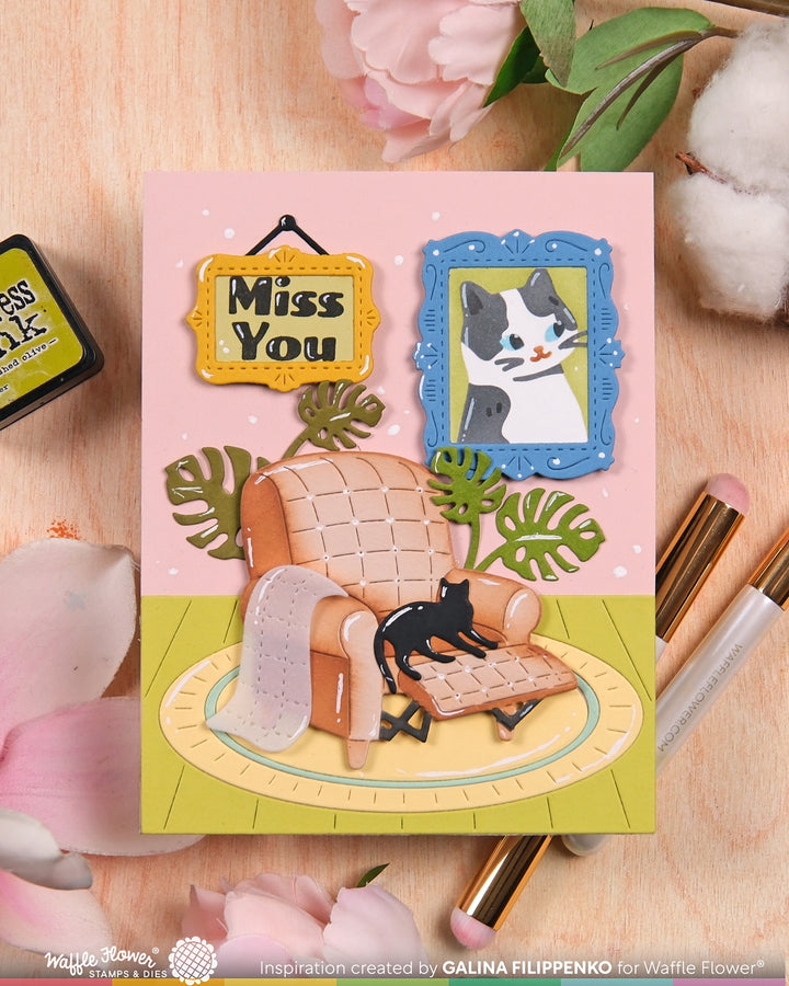 Waffle Flower - Postage Collage Frames Die