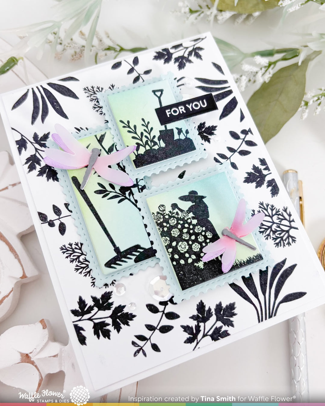 Waffle Flower - Postage Collage Garden Critters Die