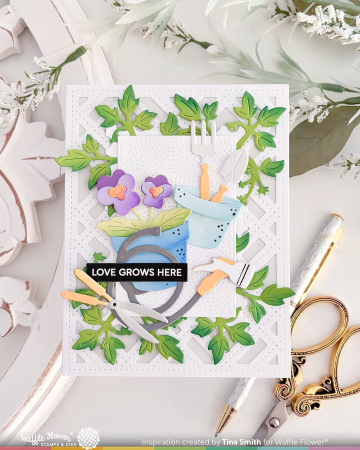 Waffle Flower - Postage Collage Gardening Add-ons Die