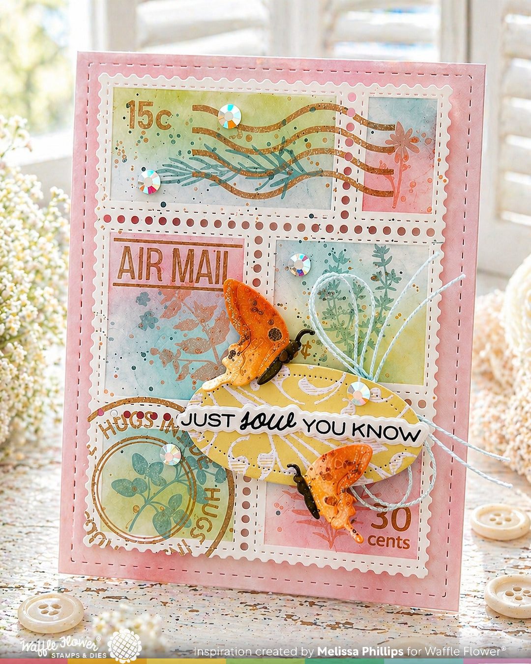 Waffle Flower - Postage Collage Herb Silhouettes Stamp Set