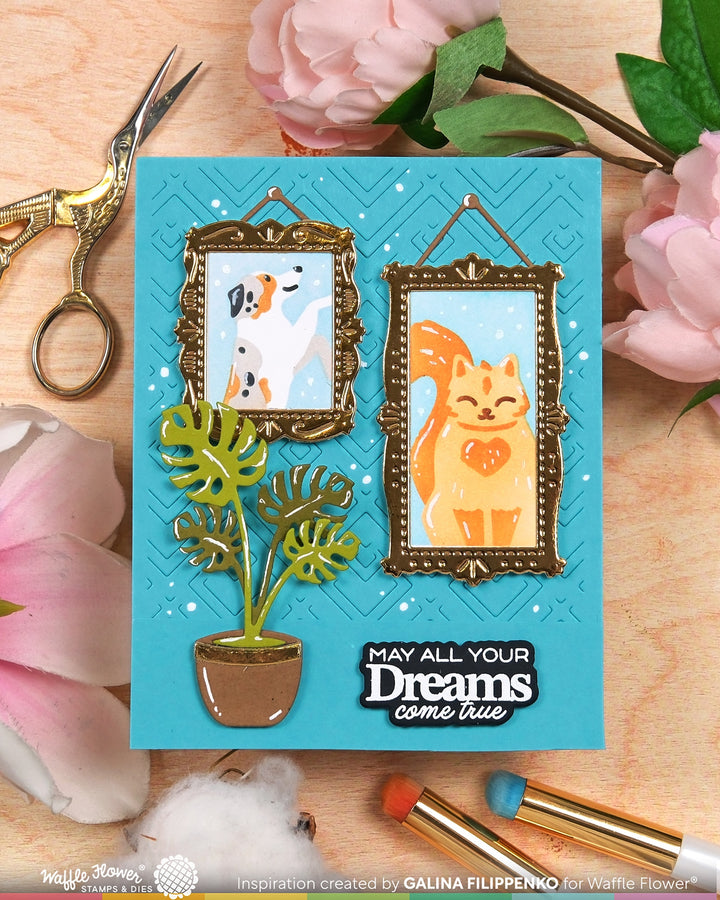 Waffle Flower - Postage Collage Frames Die