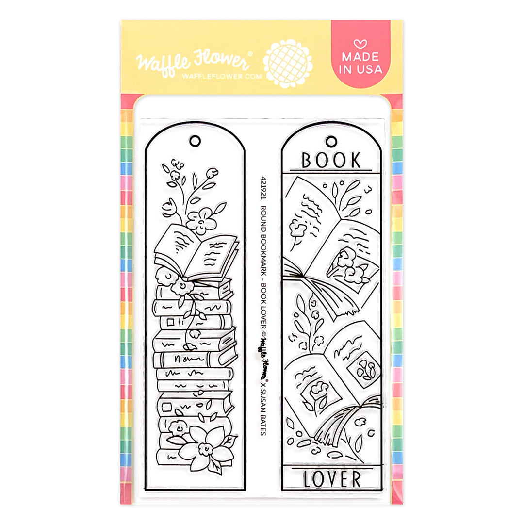 Waffle Flower - Round Bookmark - Book Lover Stamp Set