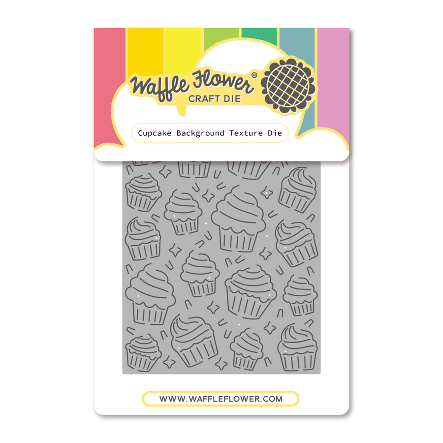 Waffle Flower - Cupcake Background Texture Die