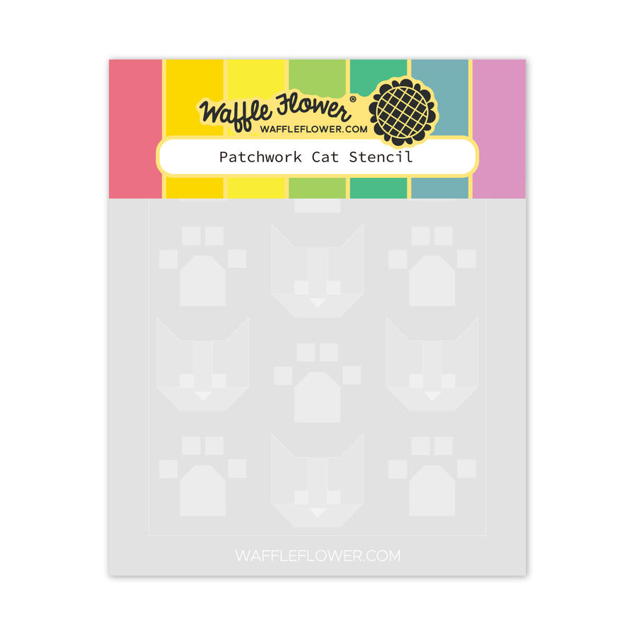  Waffle Flower - Quilted Hugs Release 2025  - Patchwork Cat Stencil  422036