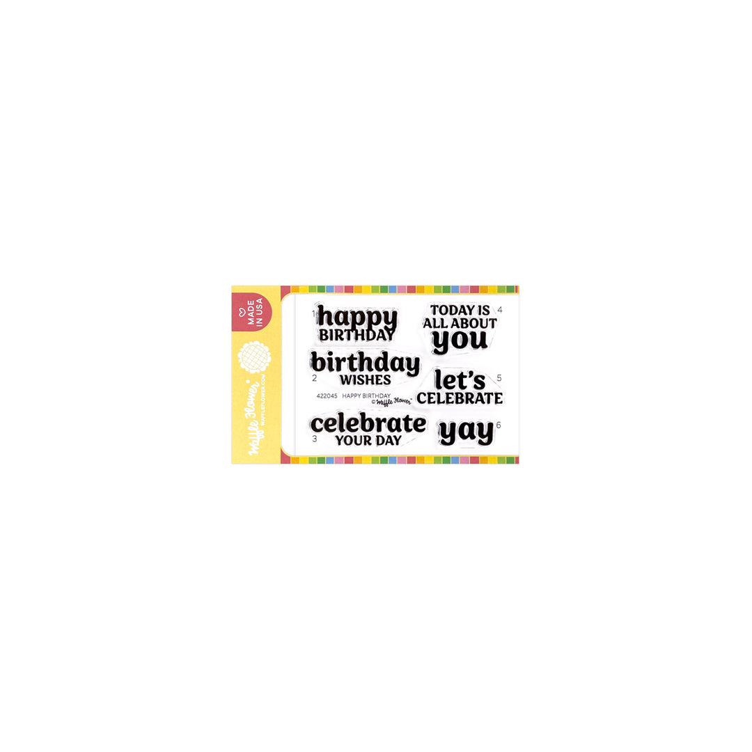  Waffle Flower - Quilted Hugs Release 2025  - Happy Birthday Stamp Set  422045