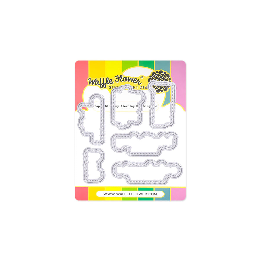  Waffle Flower - Quilted Hugs Release 2025  - Happy Birthday Piercing Matching Die  422046