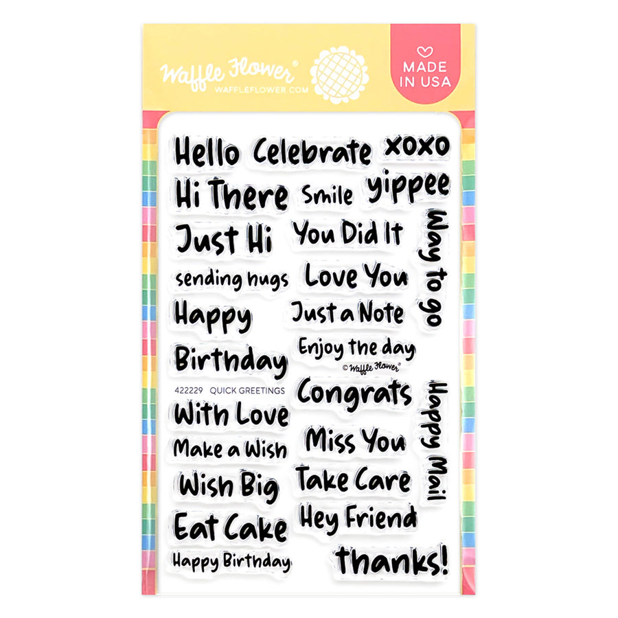 Waffle Flower - Quick Greetings Stamp Set