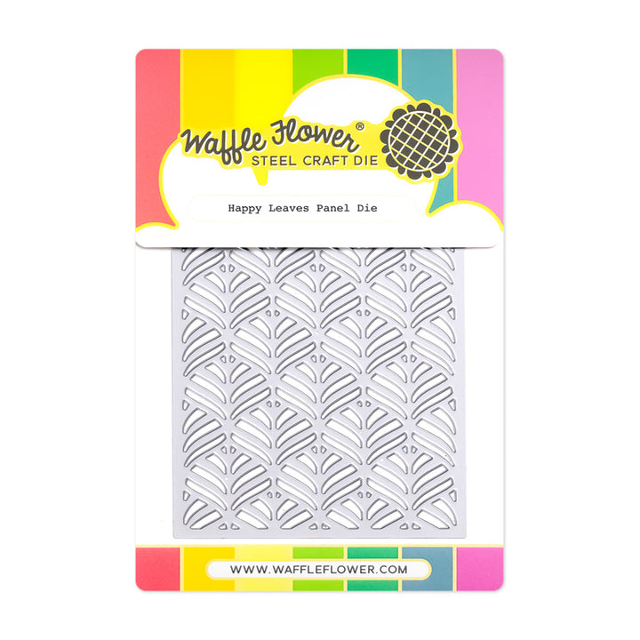 waffle flower happy leaves panel die 422333