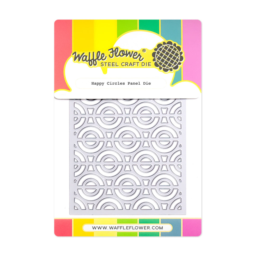 waffle flower happy circles panel die 422335