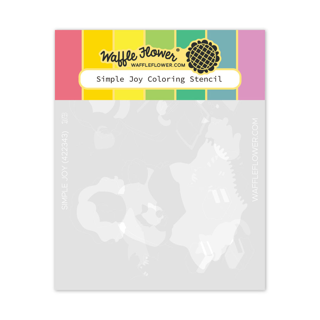 waffle flower simple joy coloring stencil 422343