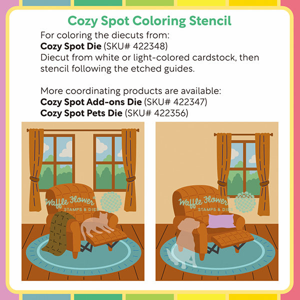 Waffle Flower - Cozy Spot Coloring Stencil