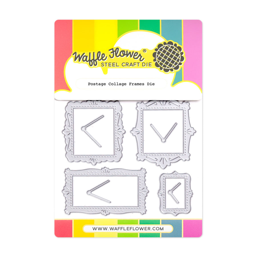 waffle flower postage collage frames die 422350