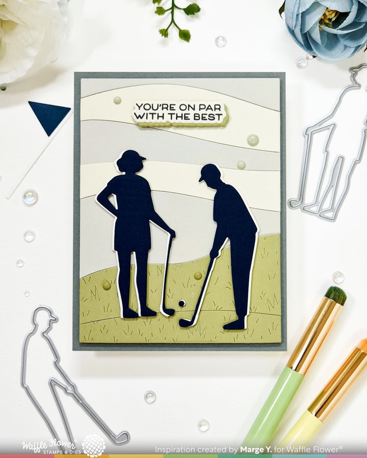 Waffle Flower - Golfing Silhouettes Die