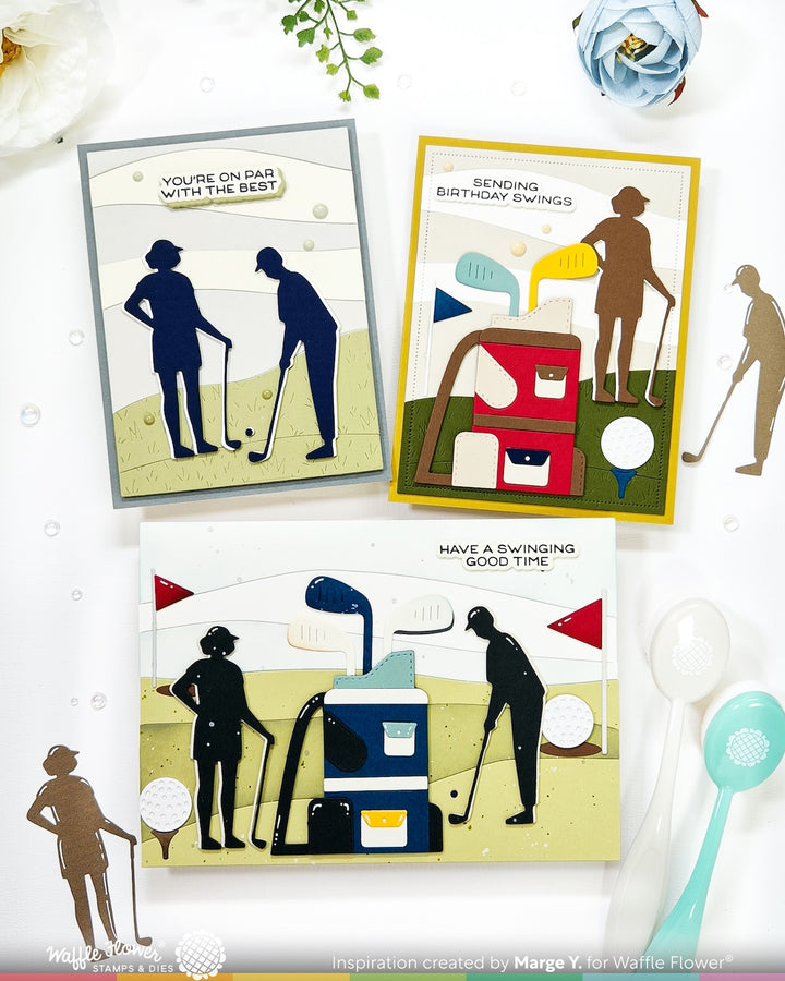 Waffle Flower - Golfing Silhouettes Die