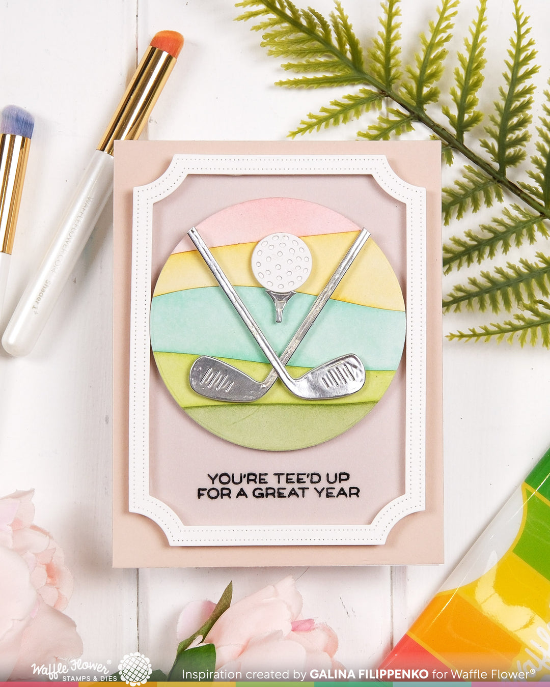 Waffle Flower - Wavy Lines Vertical A7 Die