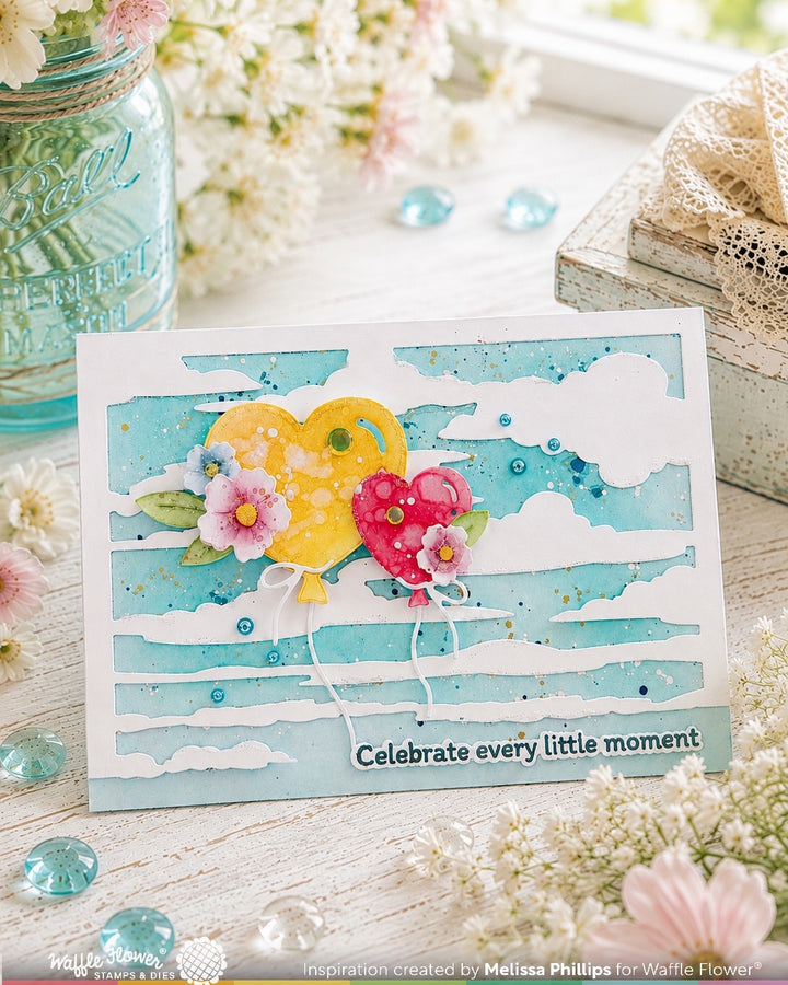 Waffle Flower - Cloud Background Die