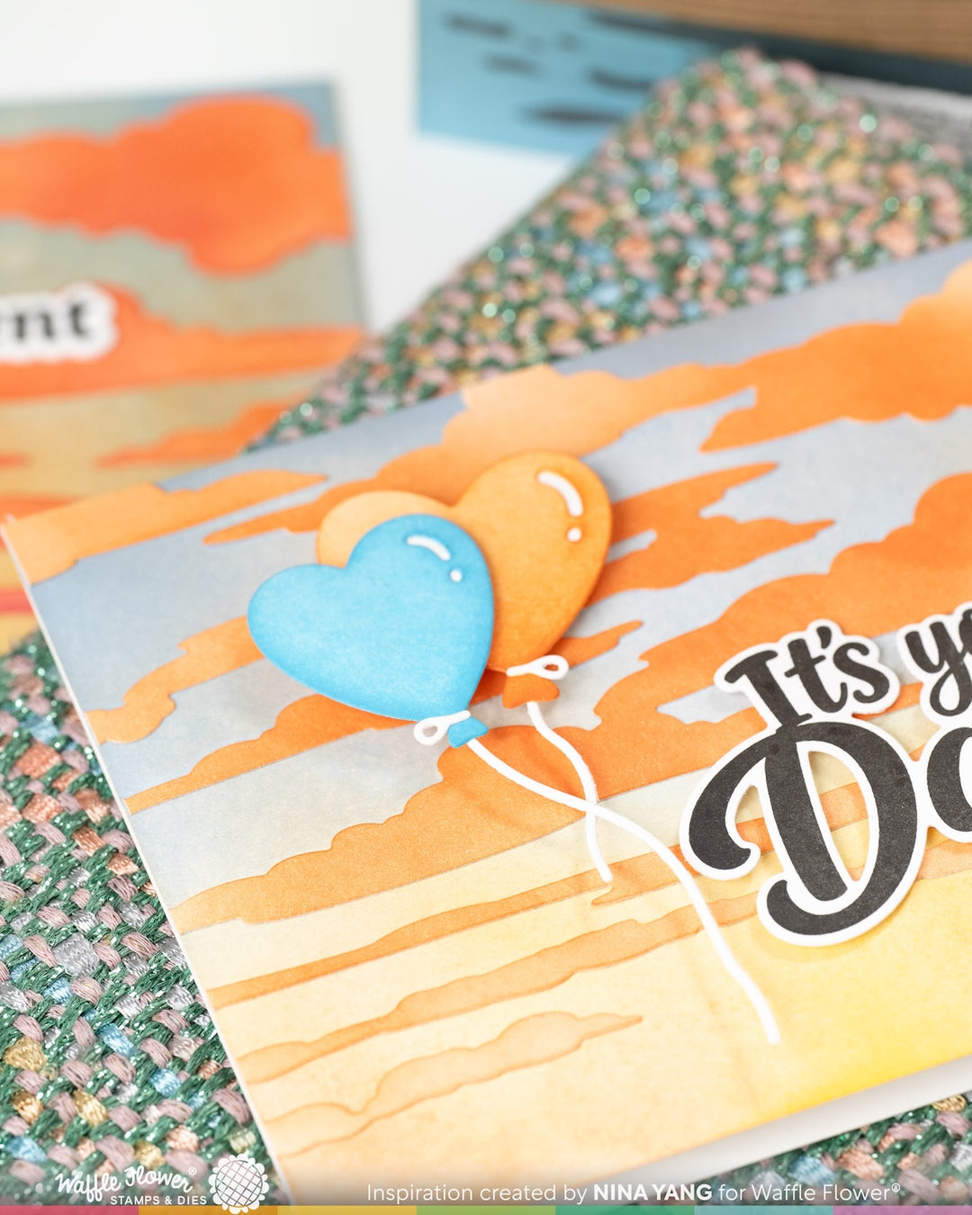 Waffle Flower - Cloud Background Die