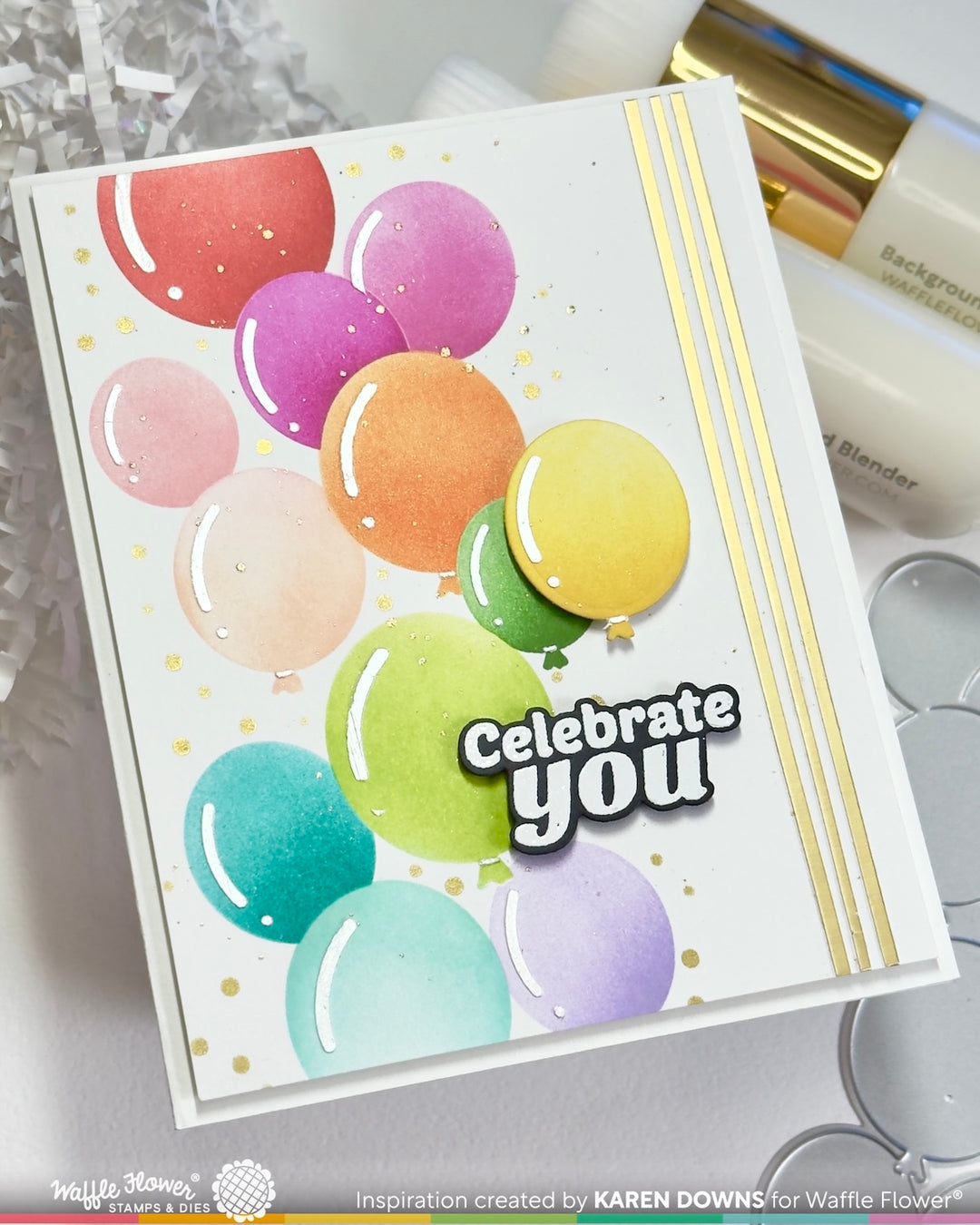 Waffle Flower - Balloon Cluster Stencil for A2 A6 A7